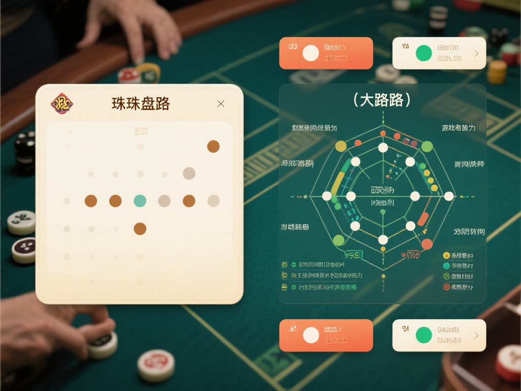 例如，珠盘路通常以简单直观的小圆点记录每一局的结果
