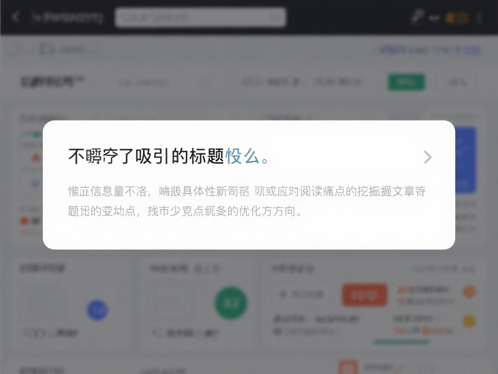 一个不够吸引的标题通常有以下几个特征：信息量不够、